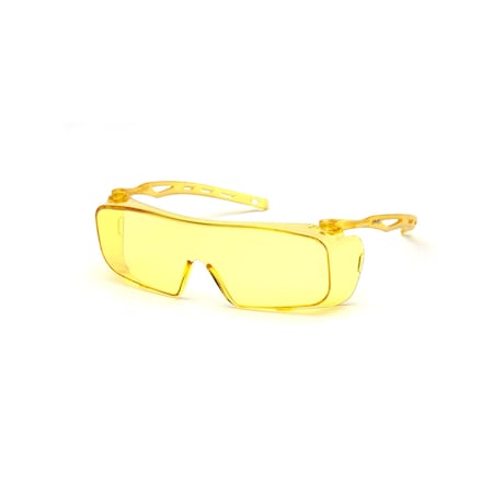 Pyramex Cappture, Safety Glasses, Anti-Fog & Anti-Scratch, Amber Lens, Amber Frame, Full-Frame S9930ST